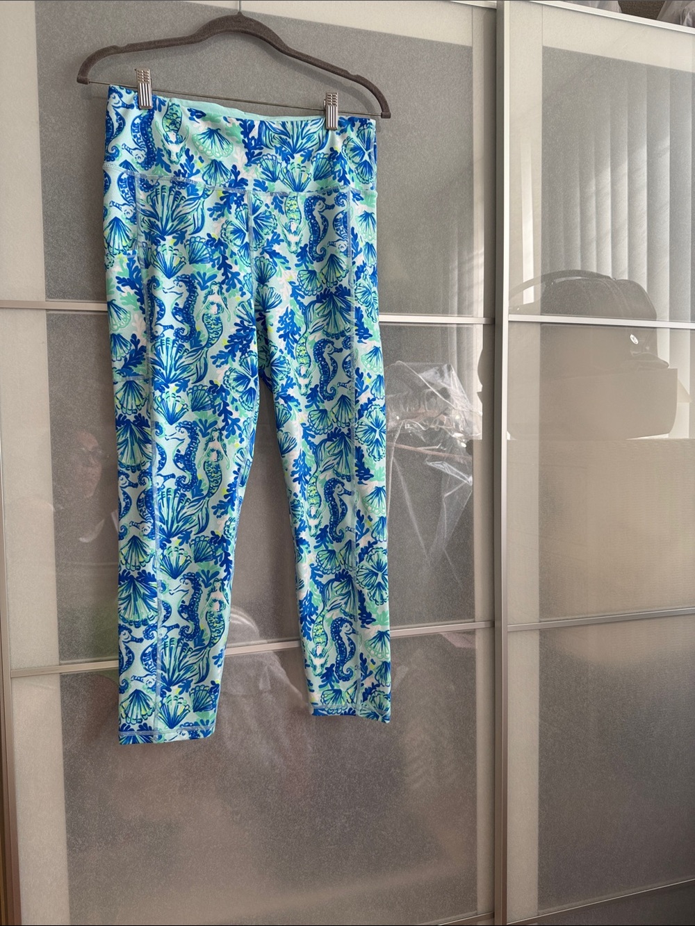 Lilly Pulitzer Aqua and Blue Printed Leggings